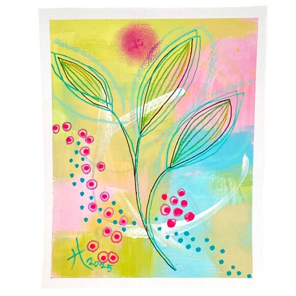 Day Dreamin Original Acrylic Painting 5x7in Frame Ready Wall or Desktop Art - Picture 1 of 4